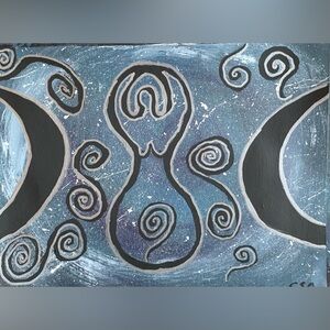 Triple Goddess original acrylic painting